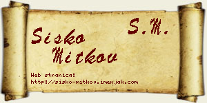 Sisko Mitkov vizit kartica